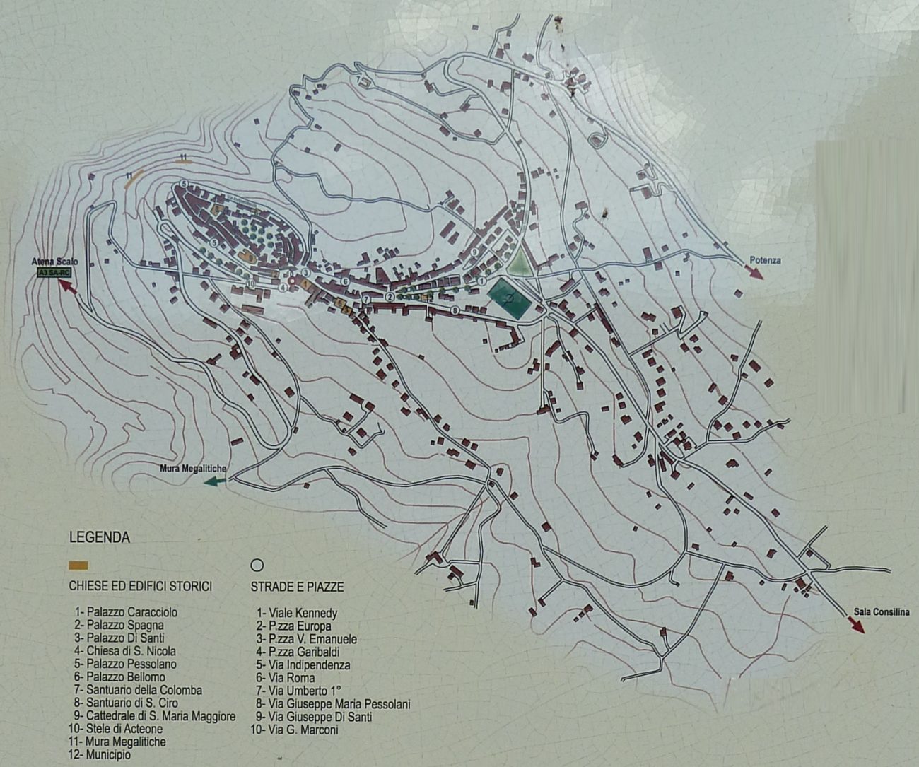 Cartina turistica di Atena_Lucana