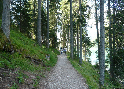 Sentiero lungo il  Lago di Braies