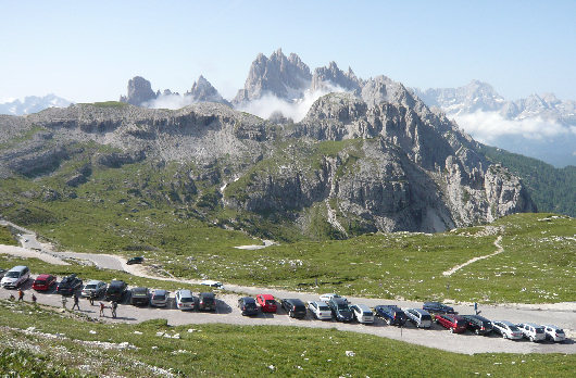 Parcheggio rifugio Auronzo alle tre cime di Lavaredo