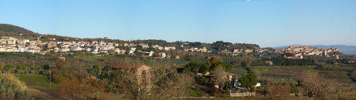 Veduta panoramica di Chianciano Terme nuova e vecchia