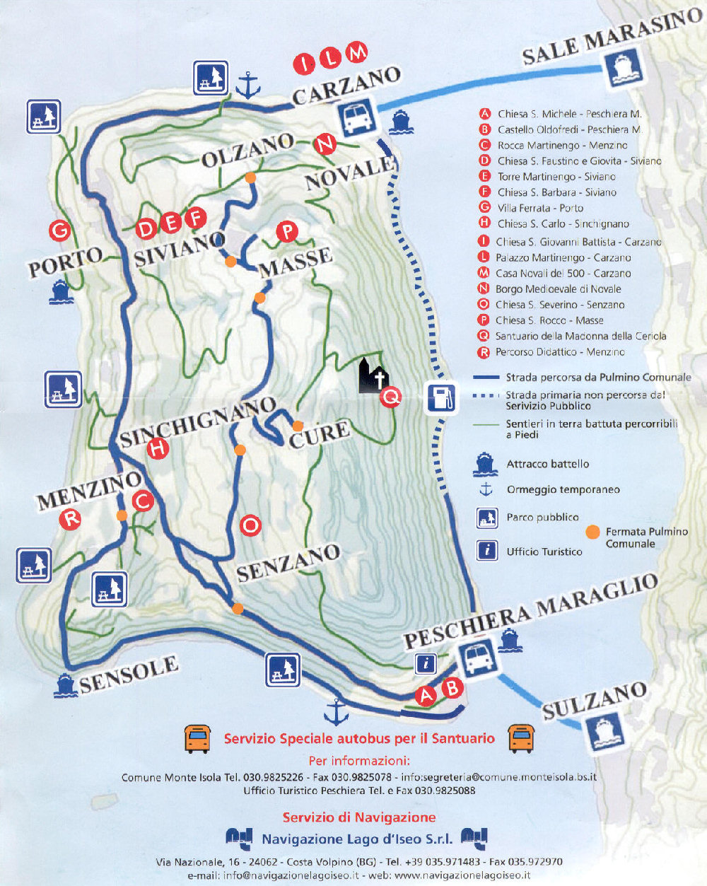 Cartina Monte Isola