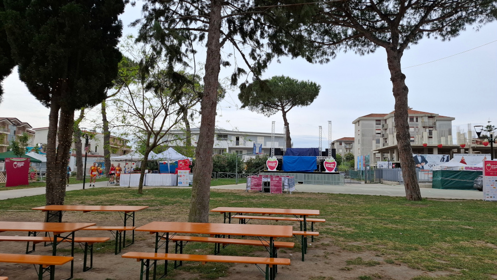 Parete Villa comunale con Festa della Fragola