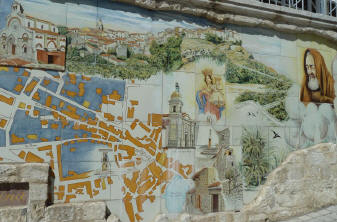 Murales Petrelcina con luoghi da visitare