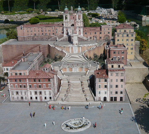 Piazza di Spagna a Roma in miniatura