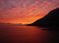 Tramonto ad Amalfi (immagine reale senza nessuna modifica di colore!)