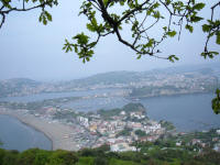 Veduta da Capo Miseno del Lago Miseno, Porto Miseno e spiaggia Miseno.