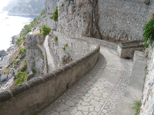 Capri: una curva di Via Krupp 