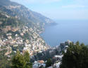 Veduta di Positano e costiera amlfitana