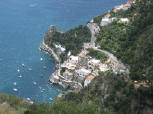 Passeggiata TerraMare di Praiano vista dall'alto