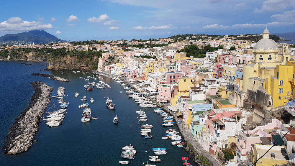 foto panoramica Corricella Procida