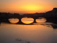 Tramonto sull'Arno a Firenze