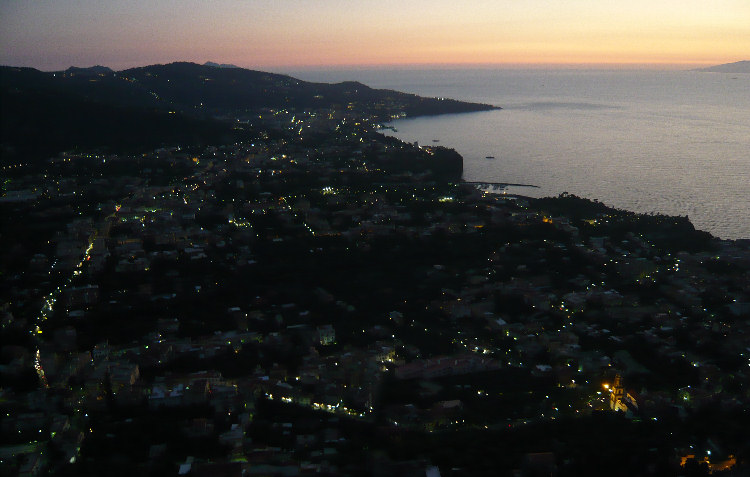 Veduta della penisola sorrentina