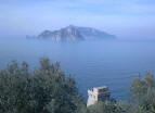 Capri vista dalla Via Minerva con Torre saracena