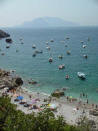 Spiaggia di Mitigliano con Capri sullo sfondo