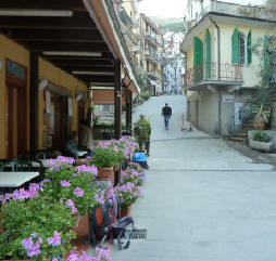 Centro cittadino Manarola con ristorante