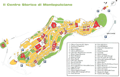 Cartina di Montepulciano
