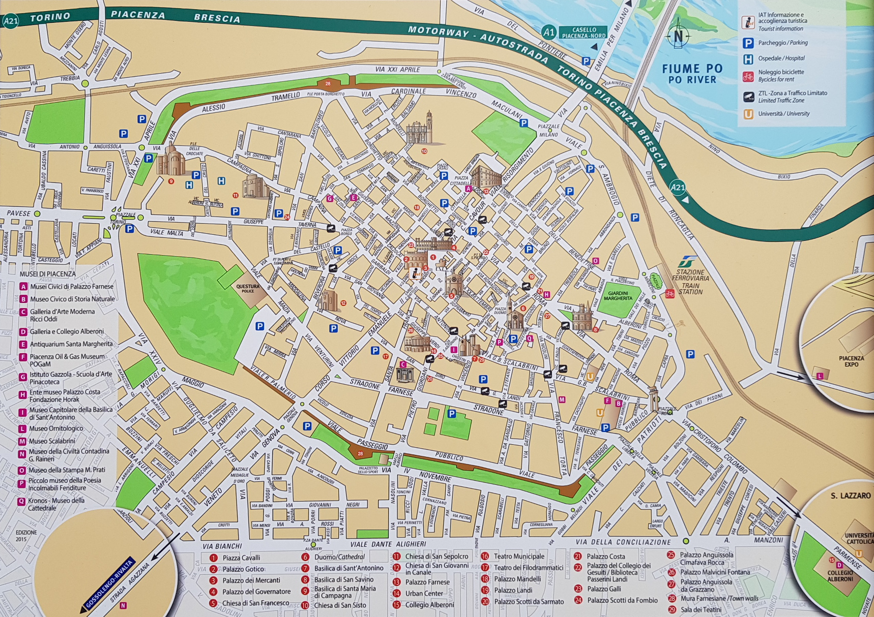 Cartina di Piacenza