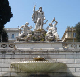 Roma Fontana del Nettuno Piazza_del_Popolo