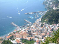 Amalfi vista dall'alto